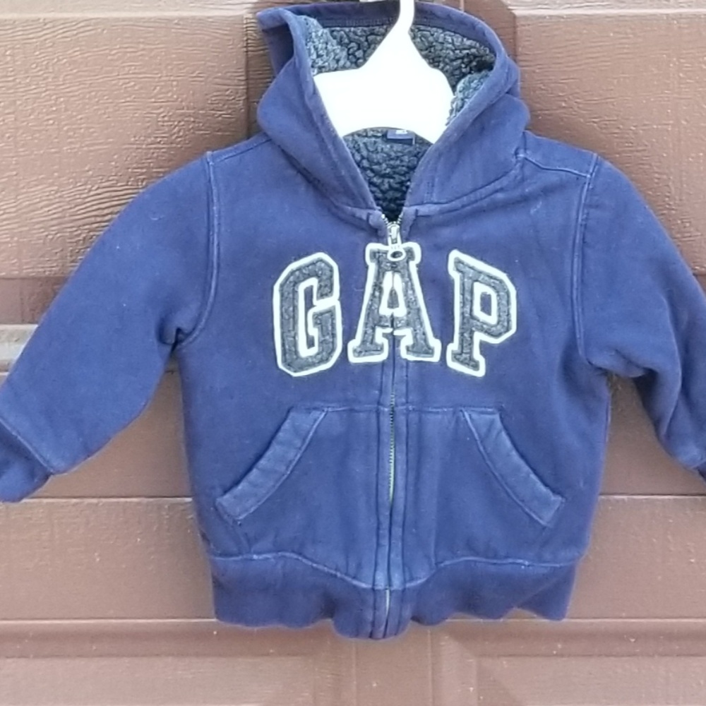 Baby Gap Blue Fleece Zip Up Jacket Size 2T